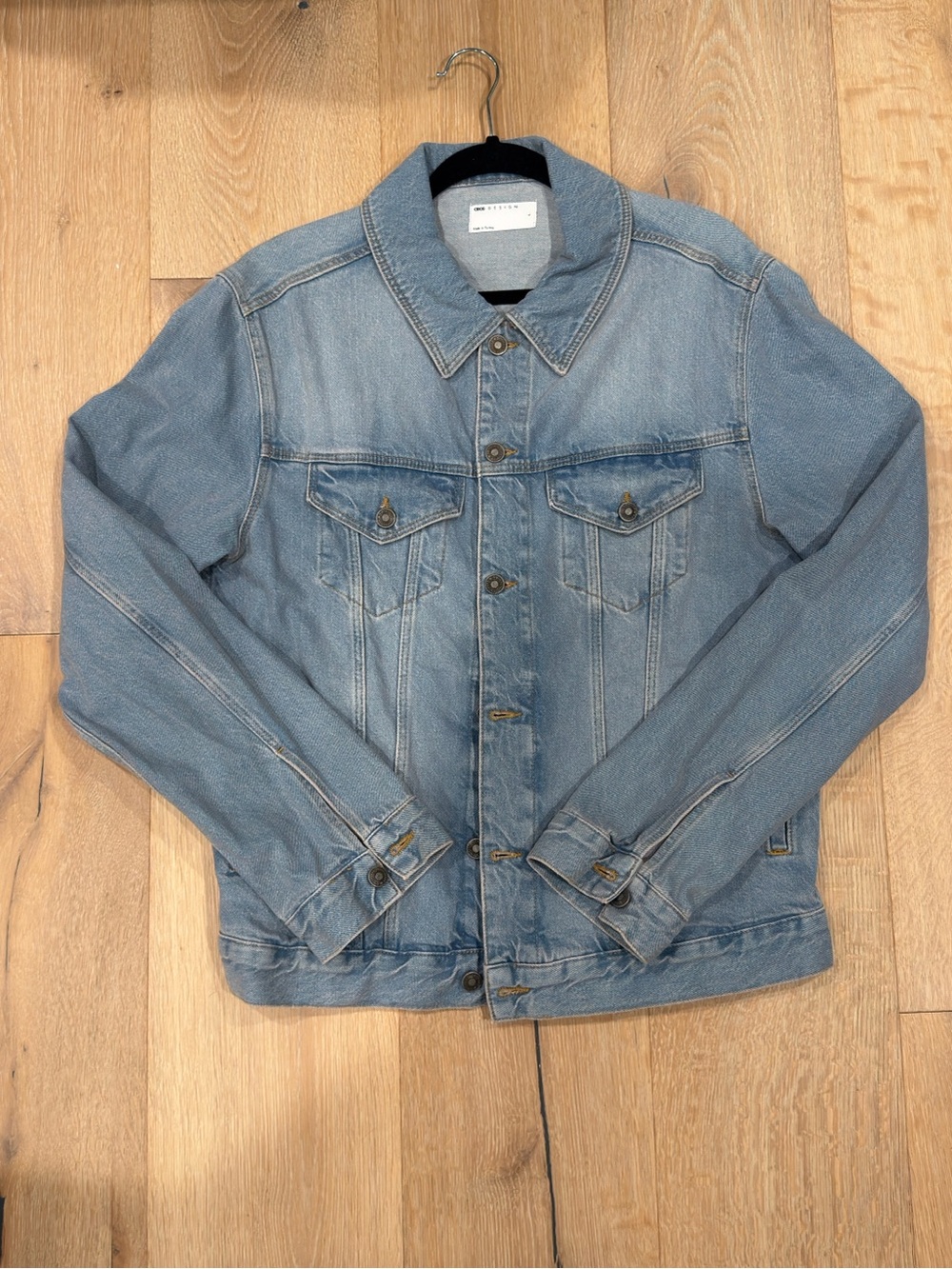 ASOS Light Blue Denim Jacket with Button Front